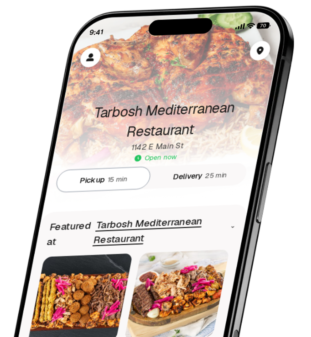 Tarbosh Mediterranean Restaurant app preview